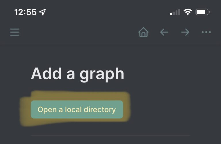 Open a local directory in Logseq