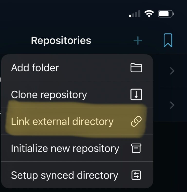 Link external repository in Working Copy